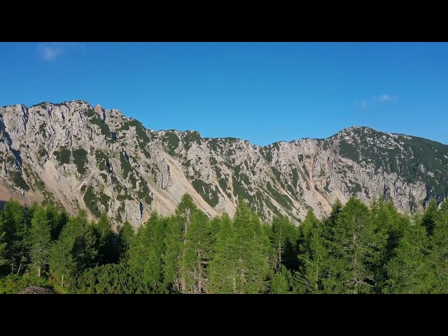 Aerial wide shot of the peak of petzen mountain at austria FREE STOCK VIDEO