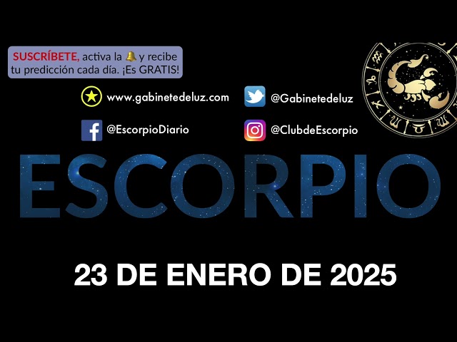 Horóscopo Diario - Escorpio - 23 de Enero de 2025.