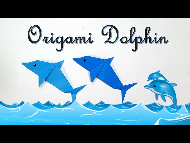 🐬Oceanic Origami Challenge: Crafting a Lifelike Origami Dolphin - 海洋摺紙挑戰：打造逼真的摺紙海豚 #折紙 #折り紙かわいい #折り紙