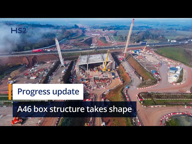 Giant HS2 box structure in South Warwickshire approaches final phase of construction