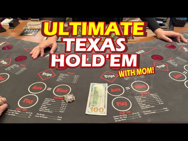 I PLAY ULTIMATE TEXAS HOLDEM! (With Mom!!)