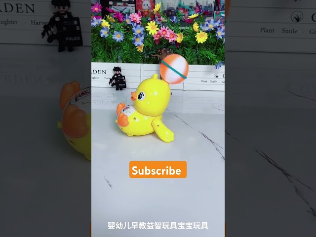 Cute little duck toy, kids happy family happy.