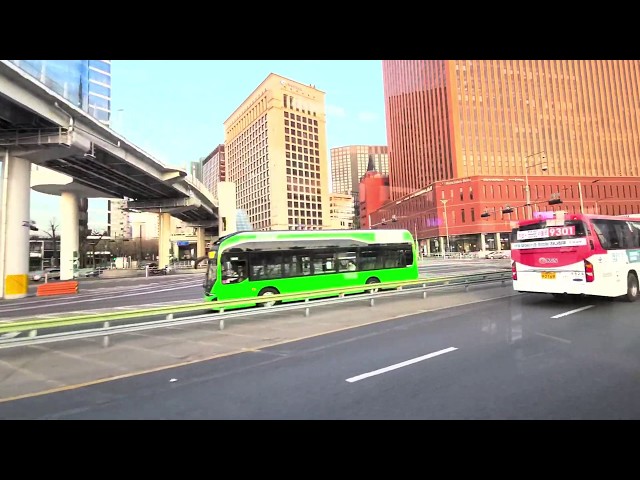 서울거리,Seoul Street  by bus, 공덕동, 만리동고개,  서부역, 서울역, Gongdeok-dong Rotary, Seoul Station,버스환승센터