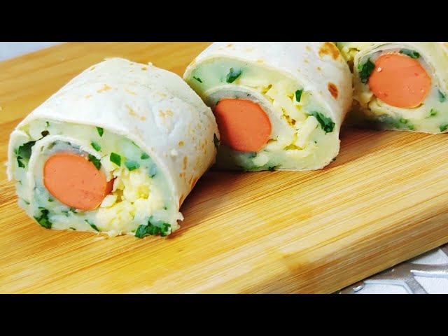 "Potato Roll-Ups with Sausages in Tortilla: Easy and Delicious Recipe"