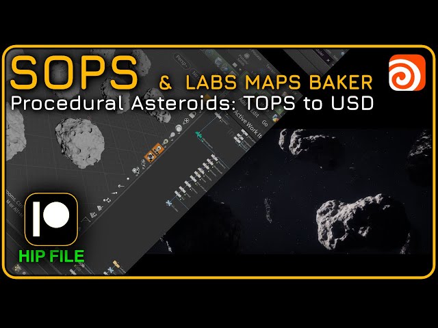 HOUDINI TUTORIAL | Procedural Asteroids - TOPS to USD