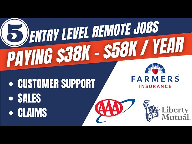 HIRING NOW! Entry level remote jobs - Insurance Field - No experience needed!