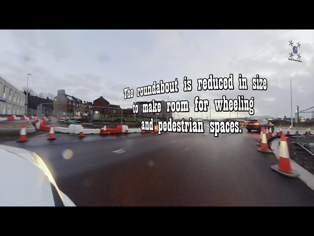 360° trip along Arbroath's work-in-progress new road, 24th January 2025.