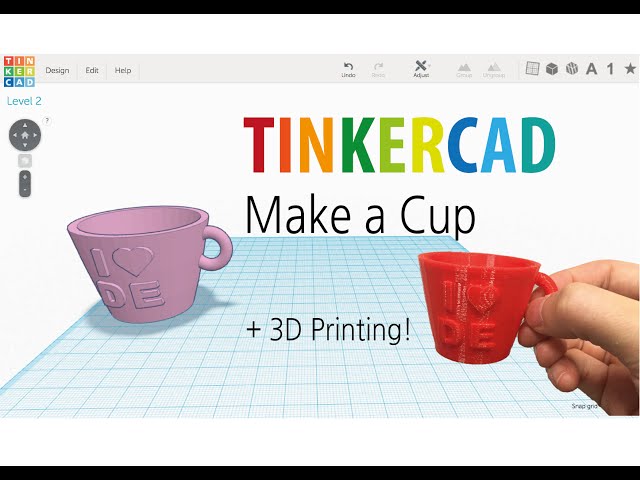 6) Make a cup 2016v with Tinkercad + 3D printing  | 3D modeling How to make and design