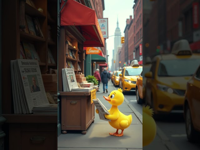 "This Cute Duck Just Wanted a Newspaper… But Then Everything Went Wrong! 🥹📰💔"#NYC#FunnyAnimals#Viral