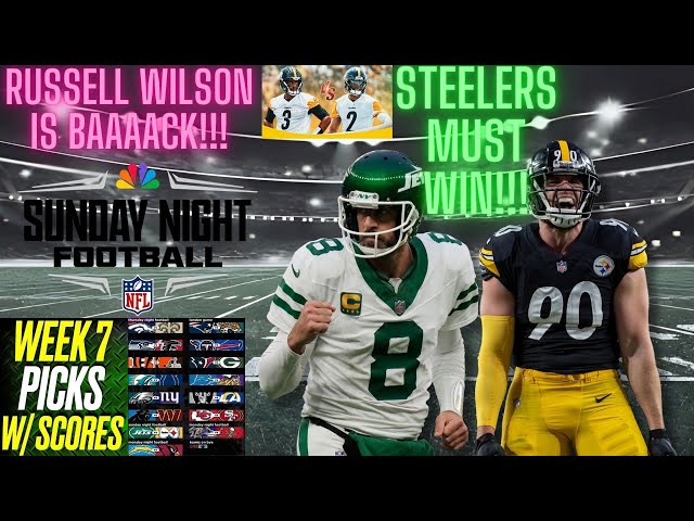 NFL Week 7 Steelers vs Jets Preview...PLUS THE REST OF THE LEAGUE (MONEY LINE PICKS ONLY)!!