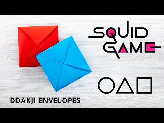 How to Make Ddakji Origami Envelopes - Squid Game Tutorial