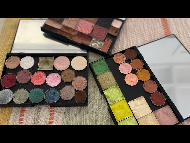 Depotting, repressing and reorganising eyeshadows ✅