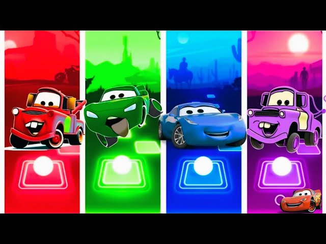 Lightning Mcqueen  Eater battle in different new colors 🆚 Coffingdance 🆚 TILES Hop EDM Rush