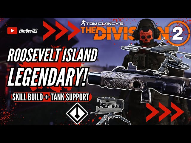 Roosevelt Island LEGENDARY SKILL BUILD + TANK SUPPORT Build! - The Division 2