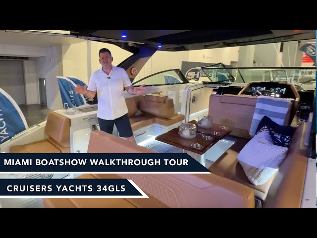 Cruisers Yachts Walkthrough Tour - 34 GLS Bowrider with Cabin / Very high quality finish and detail!