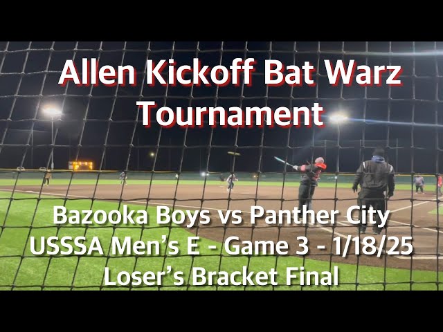 Bazooka Boys vs. Panther City | USSSA Mens E Slowpitch at the Allen Kickoff Bat Warz 1-18-25