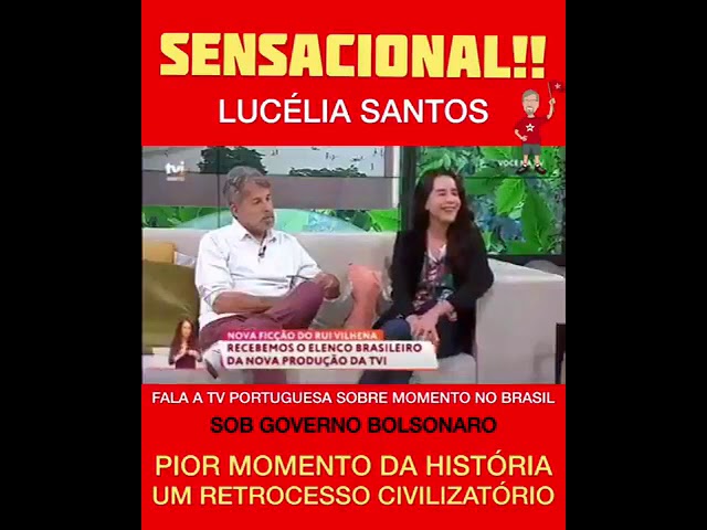 Lucélia Santos fala a TV Portuguesa sobre o momento do Brasil