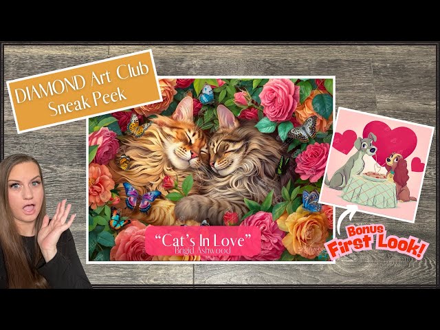 Diamond Art Club Sneak Peek! “Cats in Love” by Brigid Ashwood + First Look at “Stars in their Eyes”