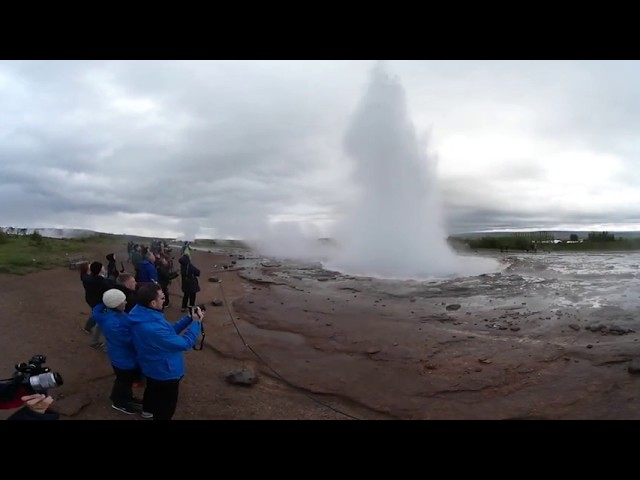 360VR tour #29: Geysir Strokkur ゲイシール ストロックル間欠泉 世界一周ハネムーン virtual tour