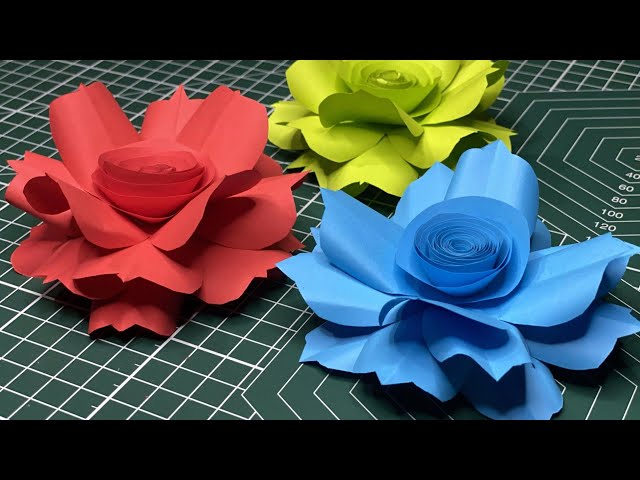 DA FLOWER PAPERS || How to make beautiful flower rose || Origami Flower Rose