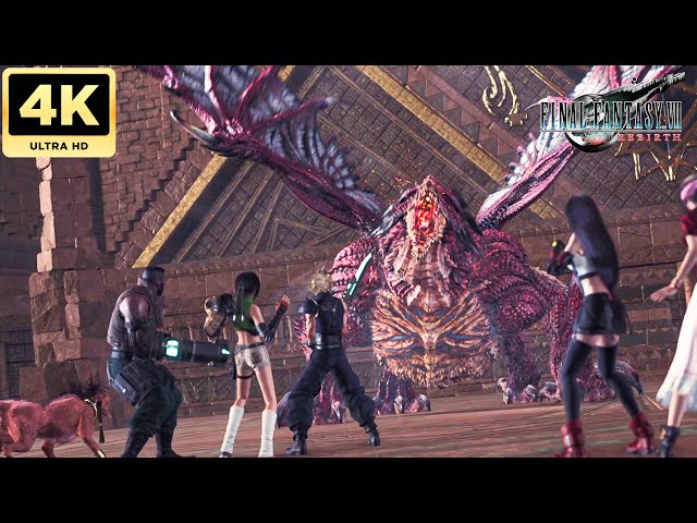 Red Dragon Boss Fight - Final Fantasy 7 Rebirth (4K 60FPS) HDR