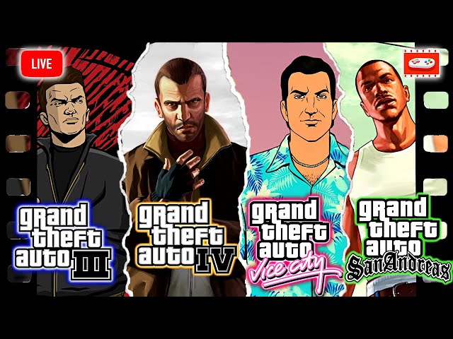 🔴GTA 4 | GTA 3 | GTA VICE CITY | GTA SAN ANDREAS [PC] - Full Game - GTA IV | GTA III | LIVE STREAM🔴