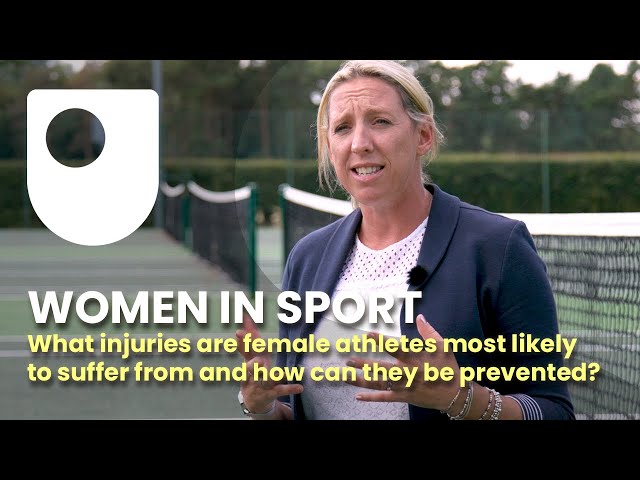 What injuries are female athletes most likely to suffer from and how can they be prevented?