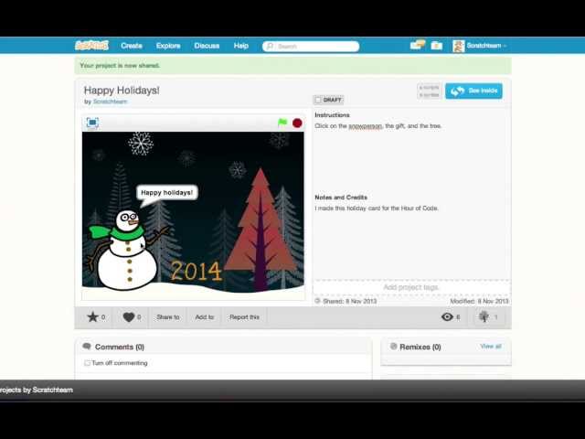 Hour of Code: Creating an Interactive Holiday Card