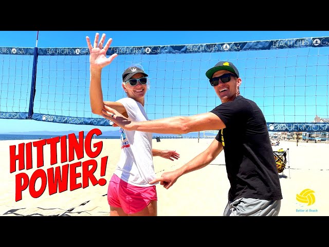 AVP Coach Teaches Player the Secret of Spiking a Volleyball Harder