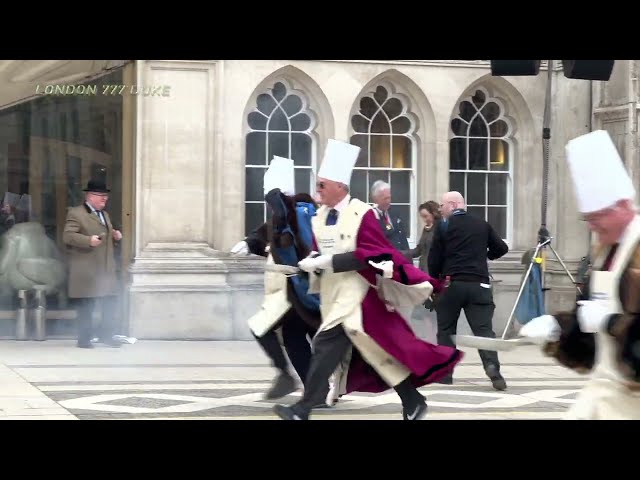 INTER LIVERY PANCAKE RACE IN CITY OF LONDON 2023 #shorts