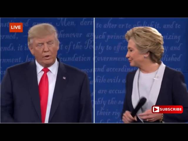 Because you would be in jail!!// Donald Trump and Hillary Clinton second debate