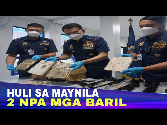 Dalawang Most Wanted na Miyembro ng CPP-NPA at maraming mga Baril nahuli ng mga Police Quezon City.