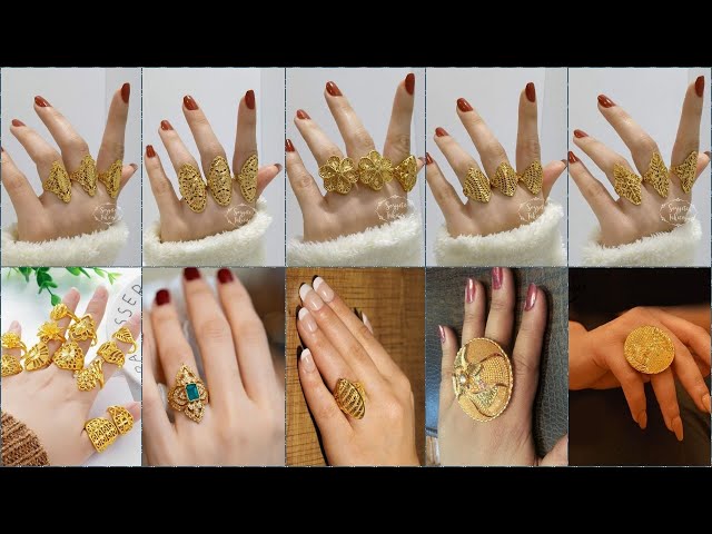 dubai gold ring design||dubai gold market rings||dubai gold ring designs for women👌🏽💍💍