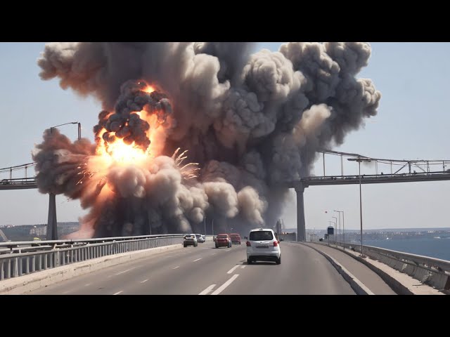 "Disaster for Russia! Crimean Bridge Destroyed by Ukrainian F-16 Strike - It Happened!"