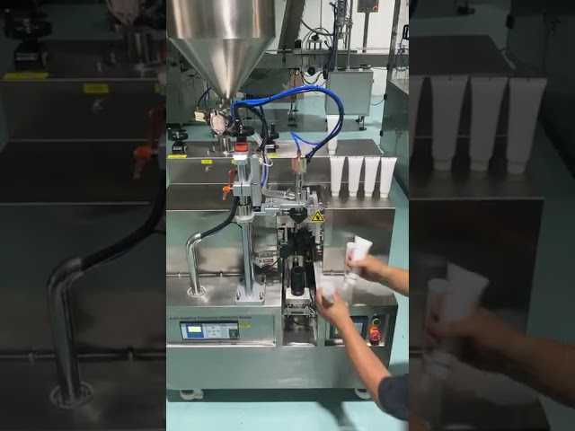 Semi Automatic Tube Filling Sealing Machine Ultrasonic Sealing