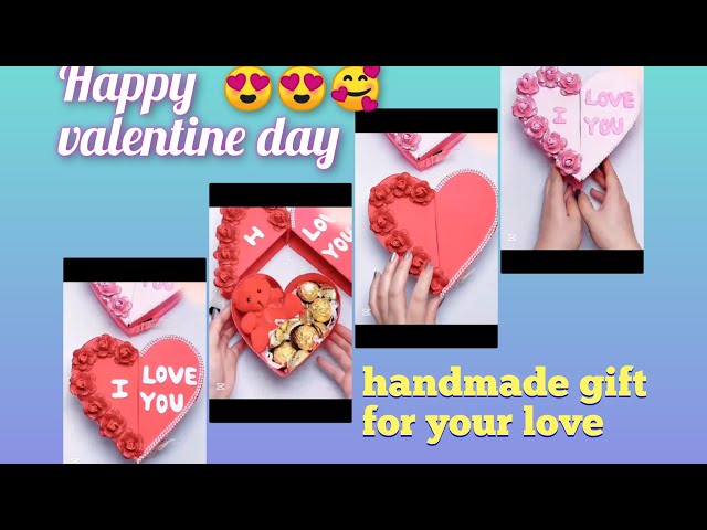 Handmade valentine gift for your love💗😍 valentine gift box 🎁 #love #happyvalentine #papercraft