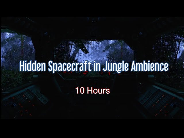 Crashed Spaceship Cockpit Ambience in Alien Jungle with Rain and Thunder Sounds