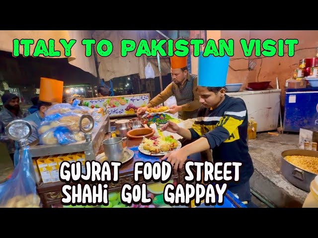 Gujrat food | gol gappay | pakistan food #walkingtour4k | walking tour Pakistan