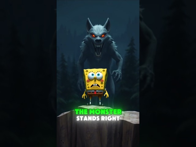 🚨SPONGEBOB IN DANGER🚨: The Wolf Monster is Hot on His Heels! #SpongeBob #spongebobsquarepants