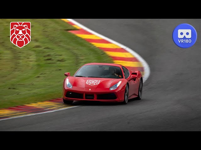 Ferrari 488GTB on Spa Francorchamps Racetrack [180 VR]