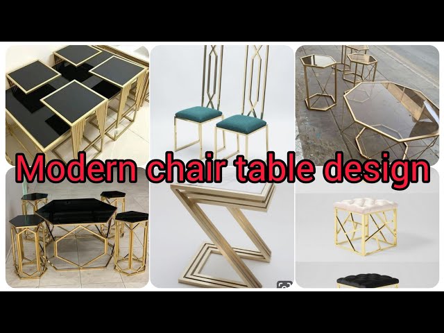 stainless steel chair table design pic album video..!! #design #steel #fabrication #chair #furniture