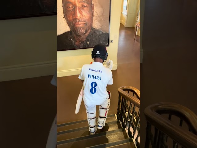 Cheteshwar Pujara Walking Out To Bat Through The Long Room 🏏 #shorts