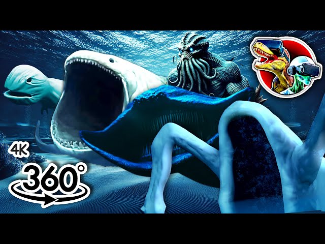 360 Legendary 100 Sea Monsters Size Comparison from Games | 360 video 4K