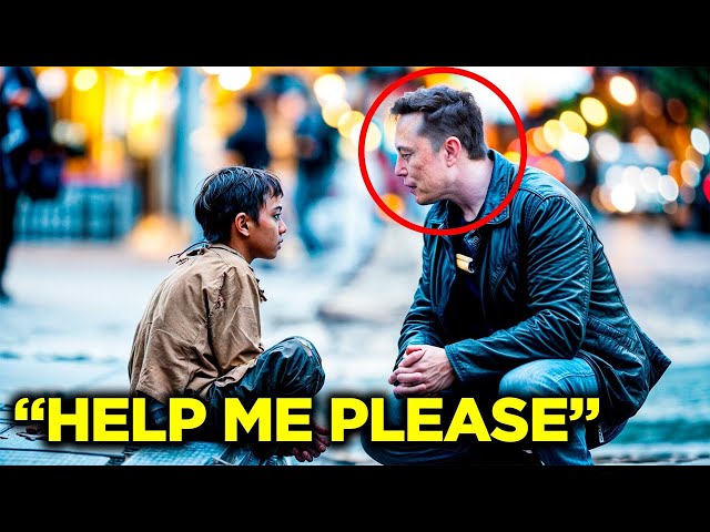 Unhoused Boy asks ELON MUSK “Can you please help me?” Musk’s response is SHOCKING!