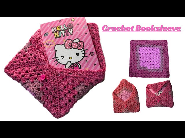 How To Crochet Book Cover Sleeve Bag Tutorial