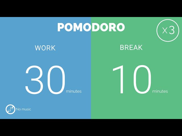 30 / 10  Pomodoro Timer - 2 hours study || No music - Study for dreams - Deep focus - Study timer