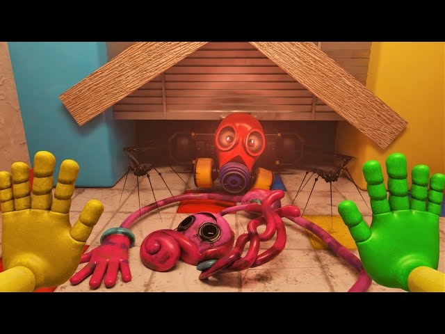 VR Poppy Playtime: Chapter 3 Gameplay | The Backrooms of the Prototype 1006 in a gas mask