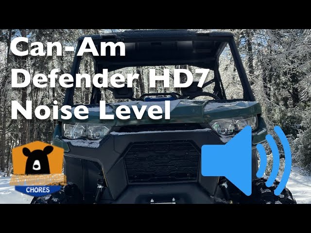 How Loud Is Can-Am 2022 Defender HD7 Engine