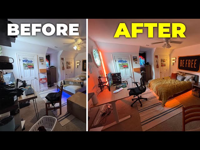 Transforming my Best Friends BORING Room into his DREAM Gaming Room