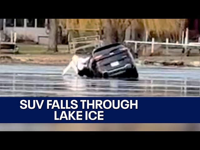 SUV falls through Wisconsin ice, driver escapes | FOX6 News Milwaukee